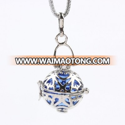 2019 Coloured glaze aroma pendant Handmade aroma pendant necklace with stain steel chian